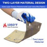 Titanium Pipe Shield 6x12 Exhaust Heat Shield 1350°F Protection - Image 3