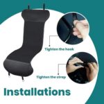 Breathable Car Seat Covers Black Universal Fit Comfort 2-Pack - Image 3