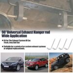 4Pack 8" Universal 90° Exhaust Hanger Rod Weld Bracket Kit - Image 2