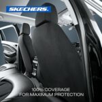 Skechers Car Seat Covers Full Set Black Polyester Airbag Safe SUV - Image 6