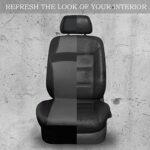 CAR PASS Leather Seat Covers Floor Mats Set SUV Truck Airbag Safe Black Gray - Image 6