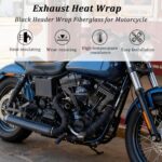 Black Exhaust Heat Wrap 2x16.5ft Kit with Ties for Car Motorcycle - Image 4