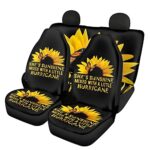 Sunflower Car Seat Covers Full Set Universal Fit Front Rear Auto SUV - Image 7