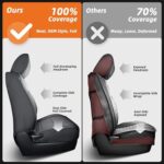 Ford F150 Leather Seat Covers 2021-2025 Waterproof Black Full Protection - Image 2