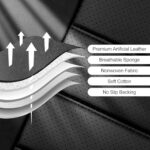 Toyota RAV4 2019-2024 Leather Car Seat Covers Full Set Waterproof Black - Image 6