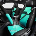 CAR PASS 3D Air Mesh Seat Covers: Breathable, SUV/Truck, Black Mint - Image 2
