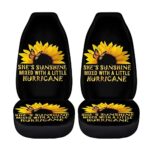 Sunflower Car Seat Covers Full Set Universal Fit Front Rear Auto SUV - Image 5
