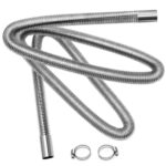 Diesel Heater Exhaust Pipe, 1 Inch Heater Exhaust Pipe Generator Exhaust Extension Stainless Steel Exhaust Pipe Parking Air Heater Fuel Tank Diesel Gas Vent Hose 200cm/78.7Inch Length
