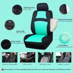 CAR PASS 3D Air Mesh Seat Covers: Breathable, SUV/Truck, Black Mint - Image 3
