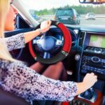 Luxury Bling Crystal Car Accessories Set for Women, Leather Seat Cover & Wheel Decor - Image 7