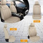 Premium Leather Car Seat Covers: Waterproof, Universal Fit, Beige Sedan SUV Protection - Image 3