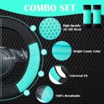 CAR PASS 3D Air Mesh Seat Covers: Breathable, SUV/Truck, Black Mint - Image 5