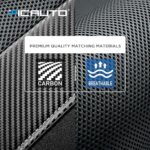 PIC AUTO Carbon Fiber Mesh Front Seat Covers Gray Airbag Safe - Image 4
