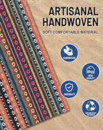 Premium Baja Saddle Blanket Seat Covers: Full Set, Orange Stripe, Universal Fit - Image 4