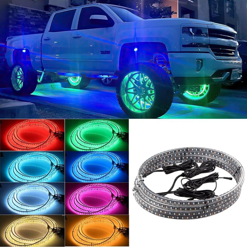 Transform Our Ride: RGB LED Wheel Ring Lights for Every Adventure!