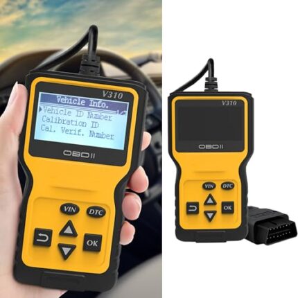 Alieemo Car OBD2 Scanner Code Reader for Check Engine, Read and Erase Fault Codes, Check Emission Monitor Status, CAN Diagnostic Scan Tool for All OBD II Protocol Cars Since 1996