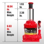 Big Red 20 Ton Low Profile Hydraulic Bottle Jack with Case - Image 2