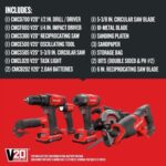 CRAFTSMAN V20 Cordless 6-Tool Combo Kit 2 Batteries Renewed - Image 2