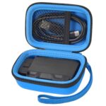 Case Compatible with TOPDON TopScan OBD2/ for XTOOL Scanner Diagnostic Tool, Wireless Motorcycle OBD2 Scanner Card Code Reader Storage Holder Box for USB Cables (Bag Only)-Blue