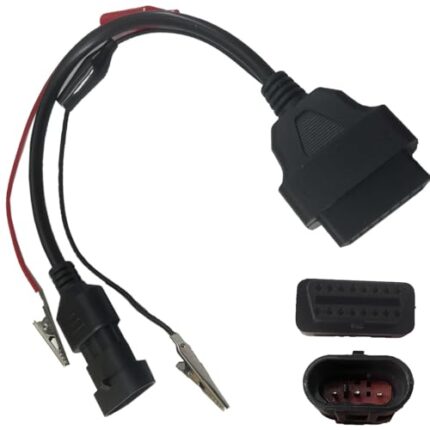 DEVMO 3 Pin to 16 Pin OBD2 Adapter Connector Diagnostic Cable Compatible with Fiat Alfa Lancia