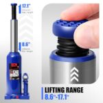 DNA MOTORING 6 Ton Hydraulic Bottle Jack for Trucks & SUVs Blue - Image 2