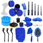 Detailing Brush Kit Exterior Interior Cleaning Set Drill Brush Set Car Buffing Sponge Pads Kit for Cleaning Automobile Interior Exterior Multi Color - 26 Piece