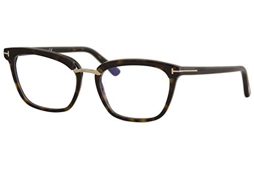 Eyeglasses Tom Ford FT 5550 -B 052 Shiny Dark Havana, Eyeglasses Tom Ford FT 5550 -B 052 Shiny Dark Havana, Rose Gold Details/Blue Bl, Shiny Dark Havana, Rose Gold Details/ Blue Block L, 54/17/140