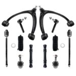HAWK BROTHER 12pcs Suspension Kit Front Control Arm Ball Joint Sway Bar Tie Rod End Link Boots Replacement for Chevy Avalanche Silverado1500 Suburban 1500 Tahoe/Cadillac Escalade/GMC Sierra 1500 Yukon