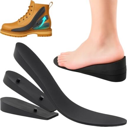 Height Increase Insoles for Mens Shoes (1 to 3" Boost) Adjustable 3 Layer Height Booster Inserts to Make You Instantly Taller, Heel Lifts (Mens 10-12.5)
