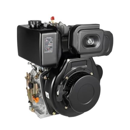 JDCEREN 10HP 4-Stroke Diesel Engine, 418CC Single Cylinder Air-Cooled Diesel Motor with Recoil Manual Start, Diesel Engine for Micro Tillers, Water Pumps, Irrigation and Drainage Machines