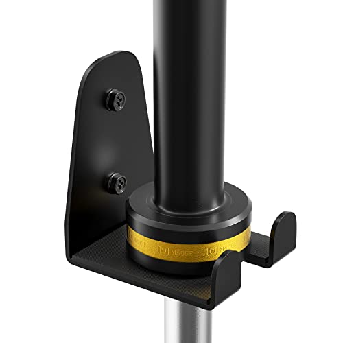 JNIHEEP Single Olympic Barbell Hanger,Garage Gym Bar Wall Rack,Vertical Barbell JNIHEEP Single Olympic Barbell Hanger,Garage Gym Bar Wall Rack,Vertical Barbell Mount Rack,Silver Powder Coated,Space Saving Commercial or Home Gym Accessory,Holds Under 33mm Bar Size(Black)