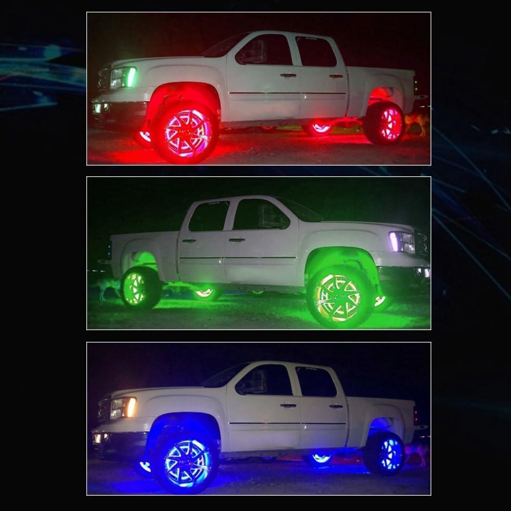 Transform ⁢Our Ride: RGB LED Wheel Ring Lights for Every Adventure!
