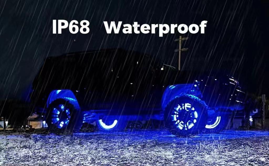 Transform our Ride with RGB LED Wheel ‍Lights &​ Bluetooth Control!