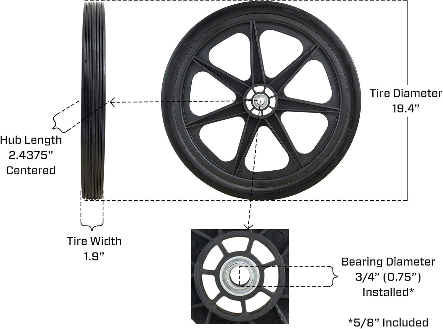 Upgrade Our Carts with Marathon's 20x2 Flat-Free‌ Tires!