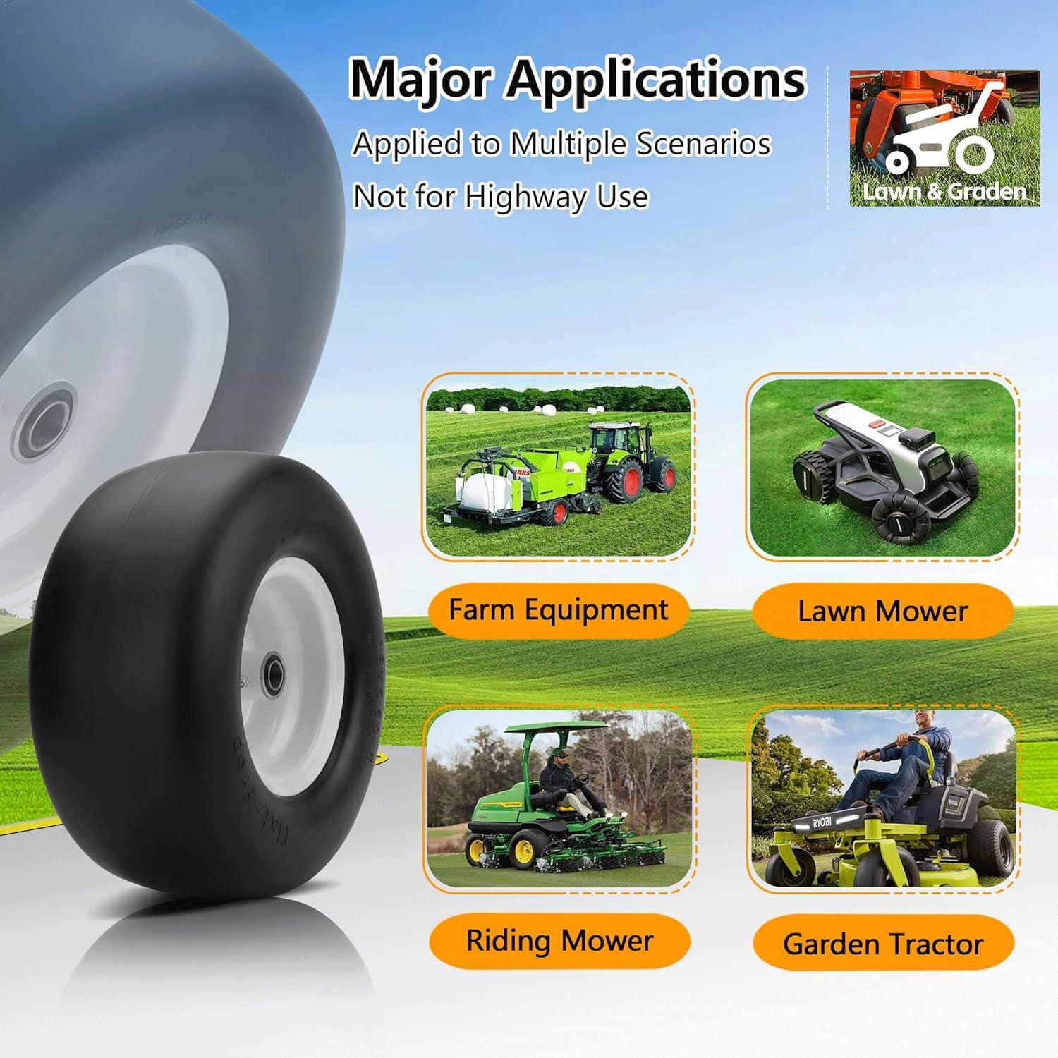 Ride Smoothly with Our 13x6.50-6 Flat Free Tires & Adapters!