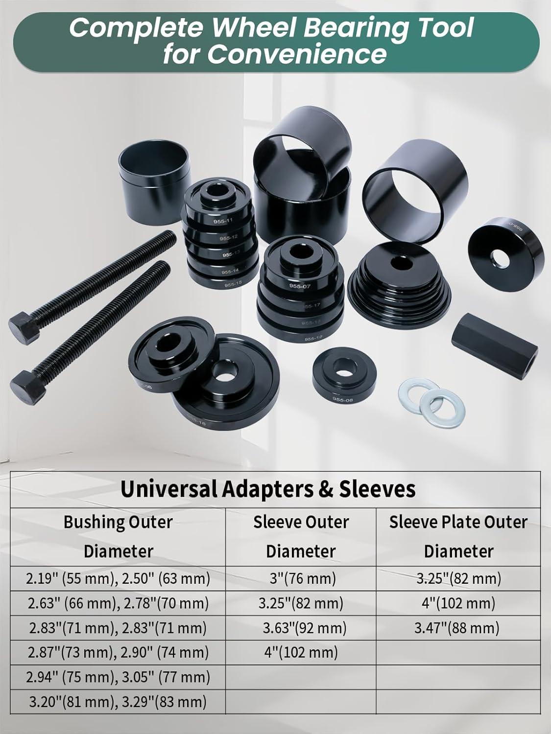 Master Wheel Bearing Removal with Our 24pcs Press Kit!