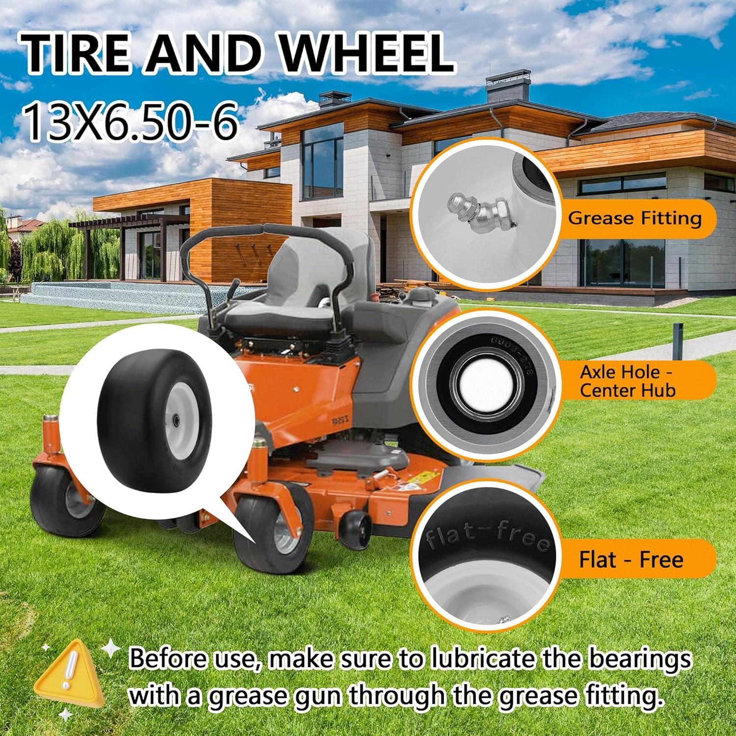 Ride Smoothly with our 13x6.50-6 Flat Free Tires & Adapters!