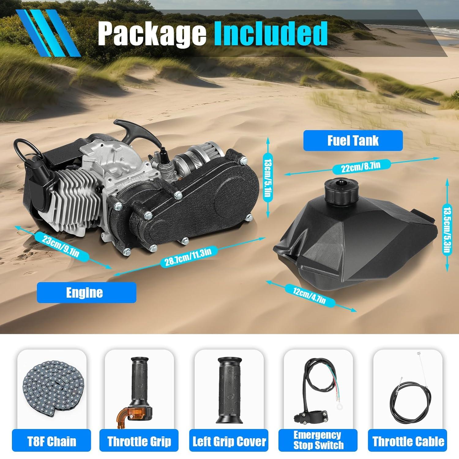 Unleash Power: 49cc 2-Stroke ‌Beast Roars to Life!