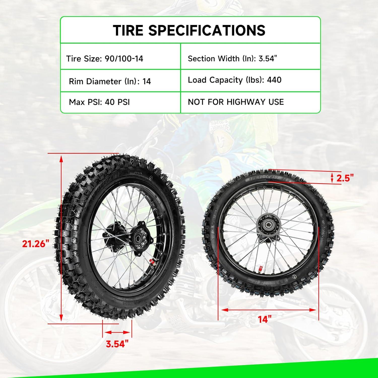 Upgrade Our dirt Bike Experience with Heavy-Duty Tire Assembly!