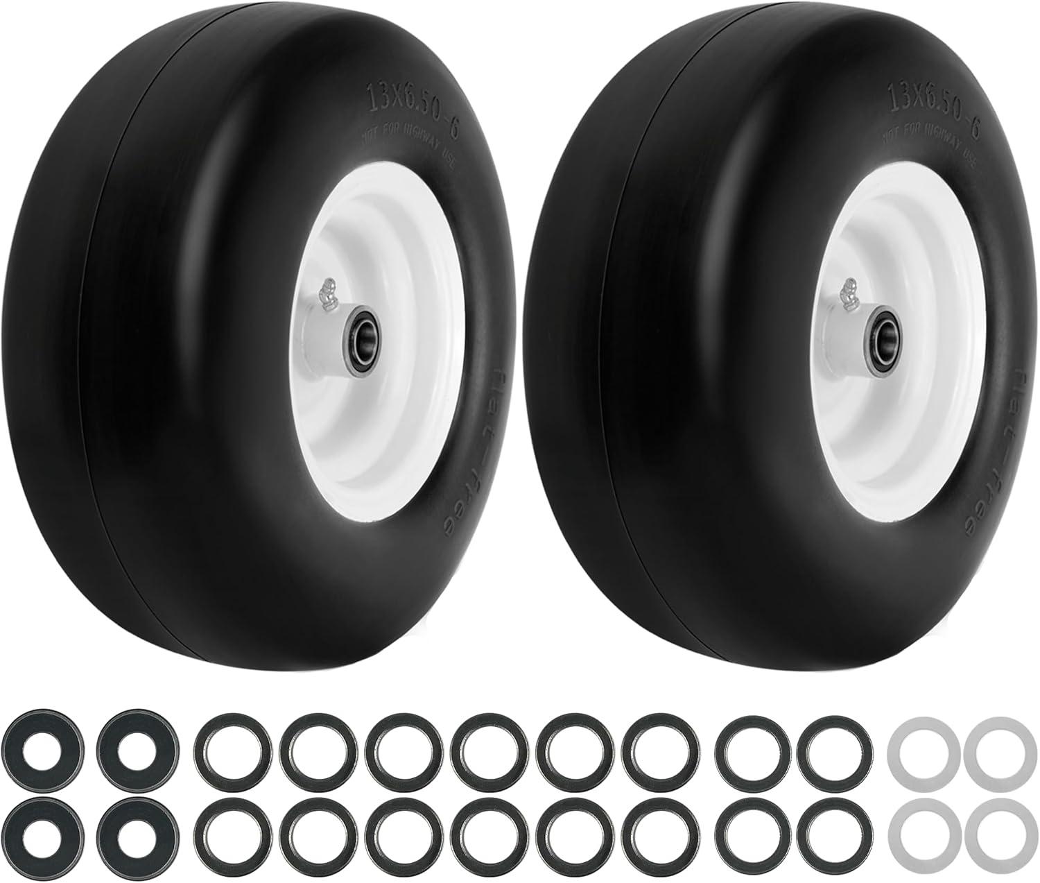 Ride Smoothly with Our 13x6.50-6 Flat Free Tires & Adapters!