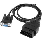 OBD-II 16Pin Male to DB9 RS232 Auto Vehicle Extension Connector Cable with 1M Line for Cars Diagnostic Adapter Scanner
