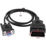 OBD2 16-Pin Male to DB9 RS232 Diagnostic Adapter Cable for Car Scanner - Image 2