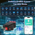 OBD2 Bluetooth Scanner for iOS Android Cars Trucks 1996+ - Image 2