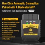 Professional Bluetooth OBD2 Scanner for iPhone & Android - Car Code Reader Diagnostic Tool - Image 2