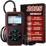 OBD2 Scanner Car Code Reader with Live Data Stream Battery Test Full Vehicle Diagnostic Tool, Compatible with Post-1996 Vehicles, Black and Red