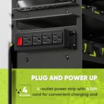 POKIPO Wall Mount Tool Organizer 600lb Charging Station Rack 8 Drill Holder - Image 2