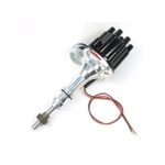PerTronix D130700 Flame-Thrower Billet Electronic Ignition Distributor with Ignitor II Technology, Compatible with Ford Small Block Engines, Plug and Play, Vacuum Advance Type, Black Female Cap