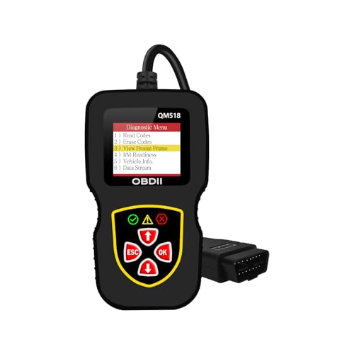 QMYPKJ QM518 New Model Enhanced Universal OBD II Scanner Car QMYPKJ QM518 New Model Enhanced Universal OBD II Scanner Car Engine Fault Code Reader CAN Diagnostic Scan Tool, Read and Clear Error Codes for 1996 or Newer OBD2 Protocol Vehicle