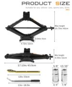 SCUARI 2 Ton Scissor Car Jack Kit with Lug Wrench for SUV Emergency - Image 2