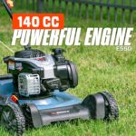 Powerful 21" Senix Gas Lawn Mower with Briggs & Stratton Engine, 3-in-1 Cutting - Image 2